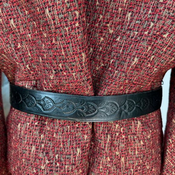 Frontier Belt Co. VTG by Vogel of Texas Leather Belt Sz 36 Top Grain Steer Hide - Picture 2 of 8